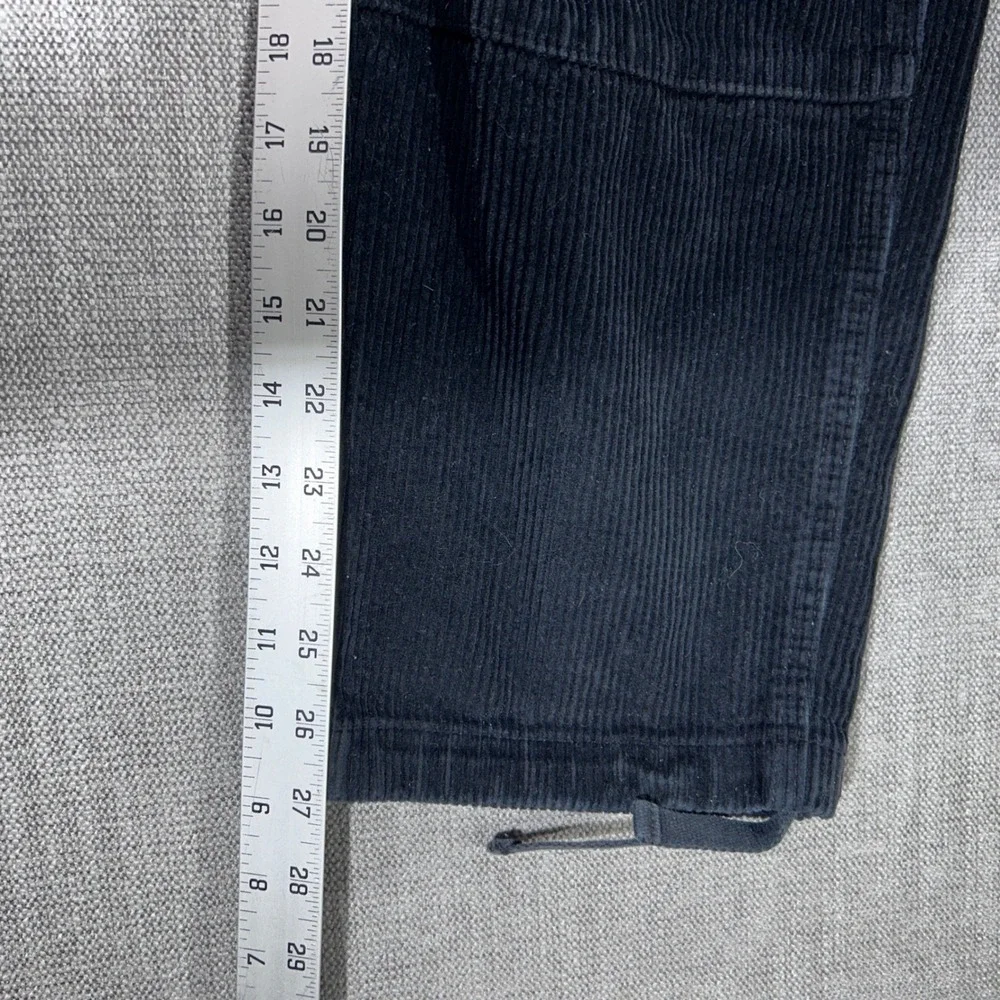 Empyre Corduroy Cargo Pants Mens 30 Black Good Skate Streetwear Utility Baggy